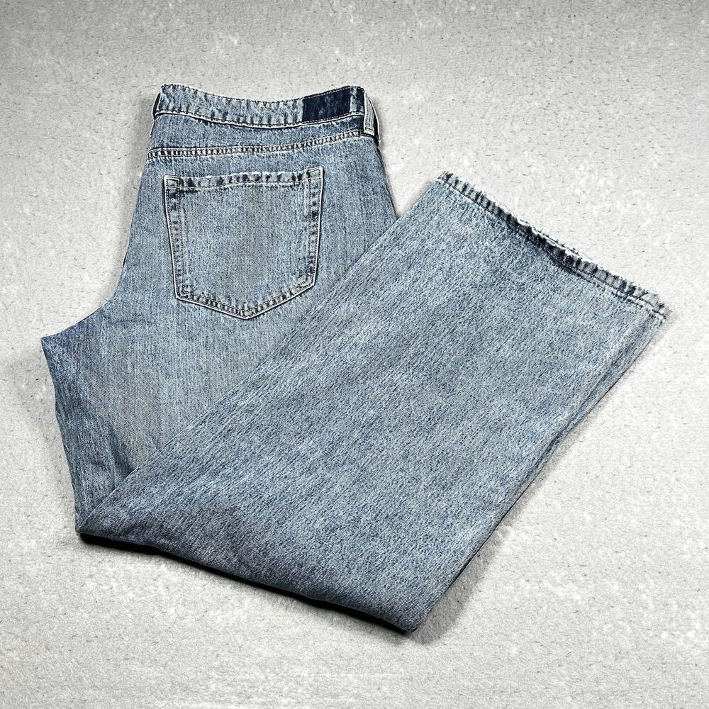 Hollister Jeans Women’s 16R Blue Low-Rise Baggy 100% Cotton Medium Wash 40x30